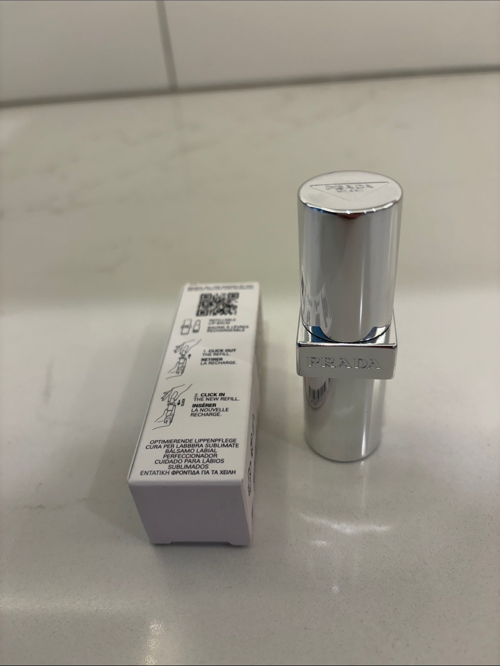 NEW Prada Balm U000 Universal Lip Optimizing Care Refillable Lip Balm NIB - Picture 2 of 4